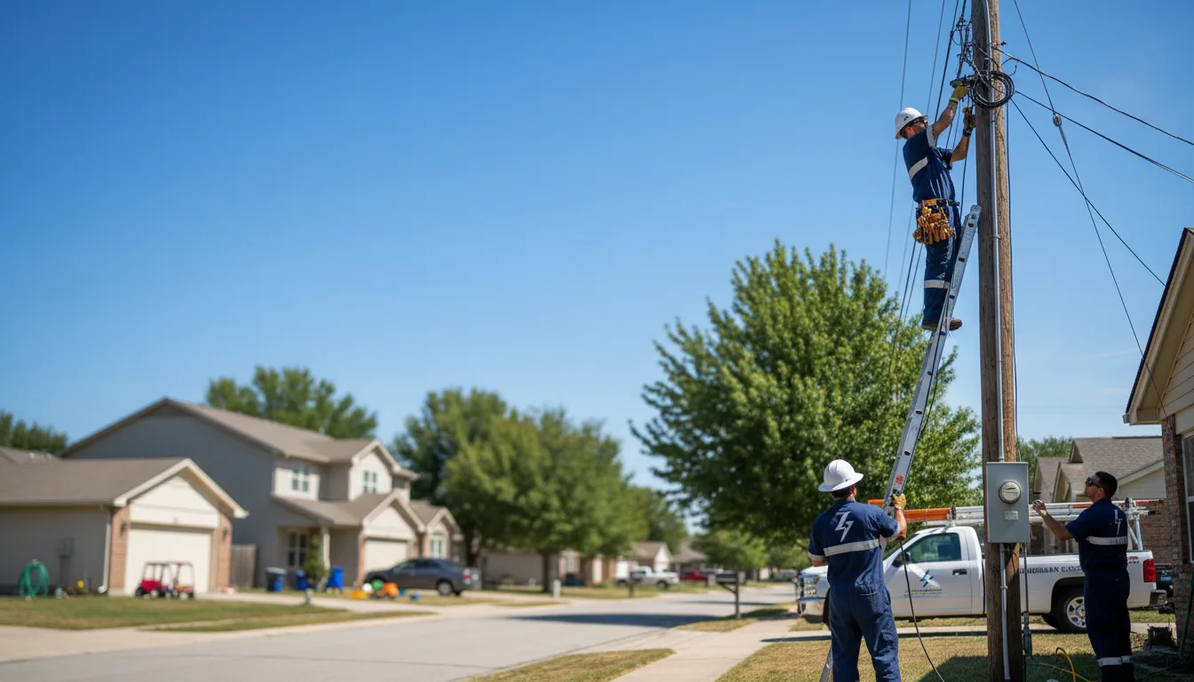 Residential electrician providing installation services in Jacksontown, OH